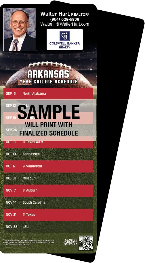 Football Schedules | ReaMark Real Estate Magnets